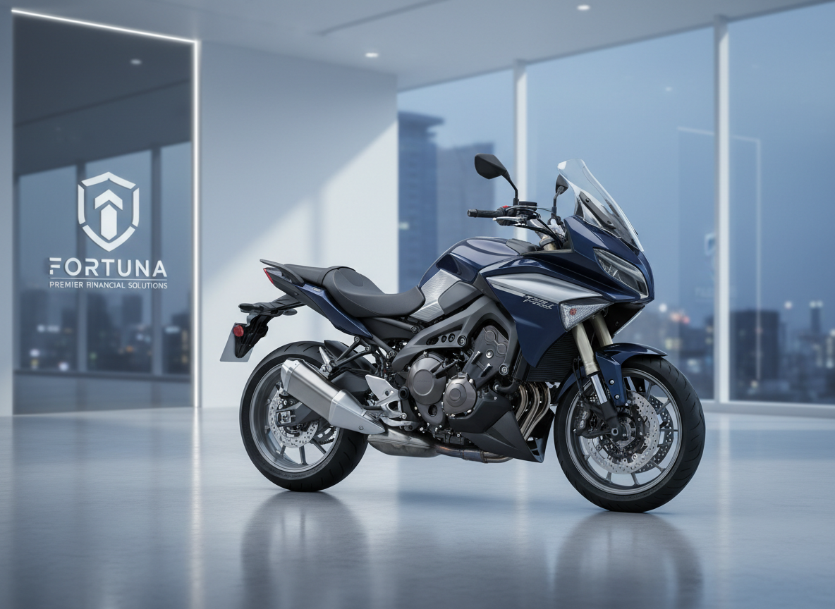 A clean, modern motorcycle in excellent condition — professional asset photography for Sebca Capital